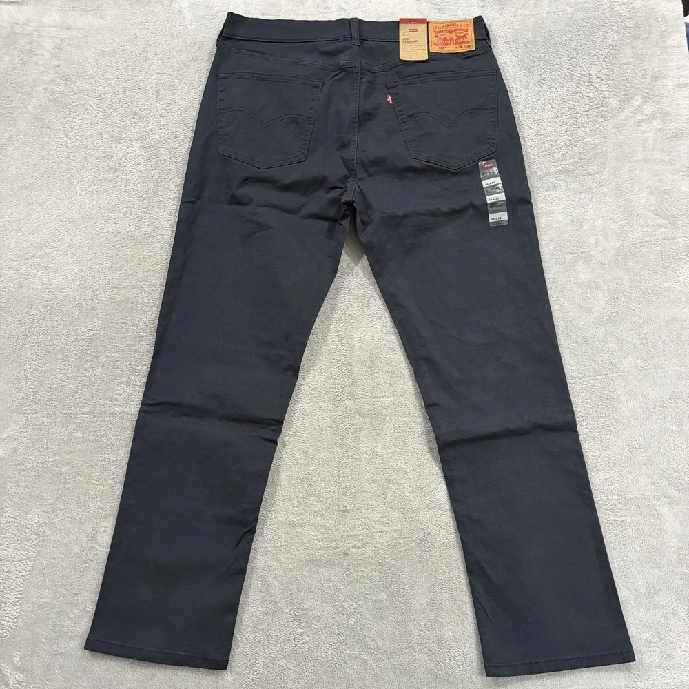 Levi's 505 Jeans Men's 36x32 Straight Mid Rise Premium Soft Twill Navy Blue
